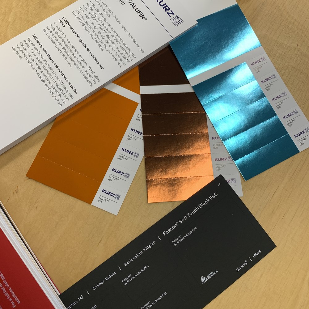 Foil swatches